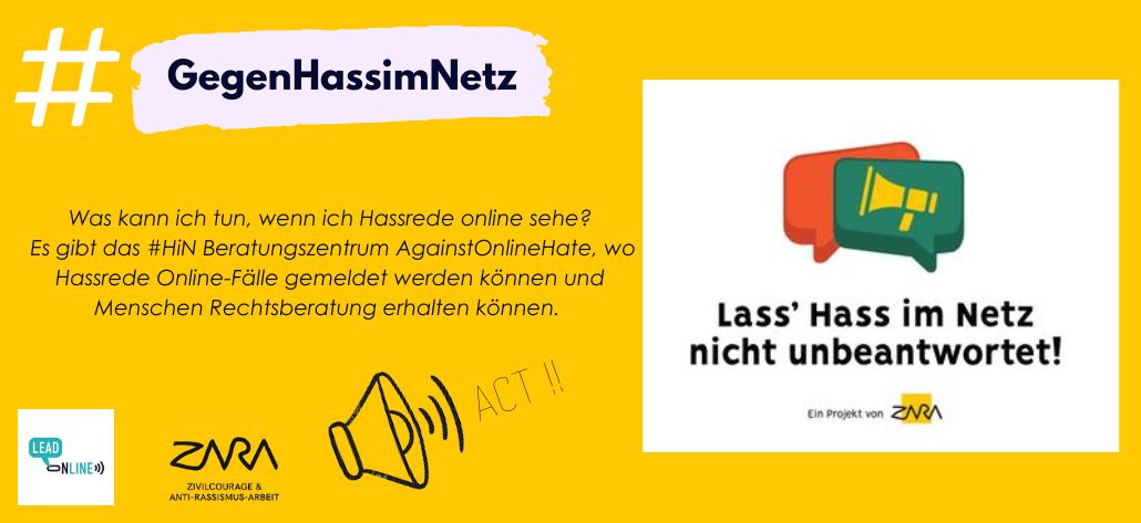 Lass' Hass im Netz nicht unbeantwortet