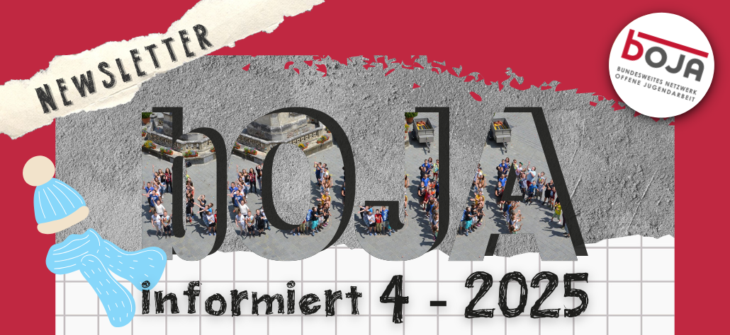 Schal und Mütze um den Newsletter geschnürt