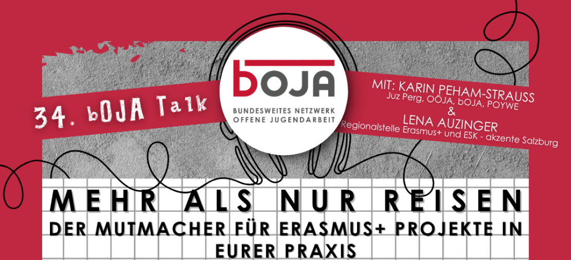 Mehr als nur Reisen, der Mutmacher für Erasmus+ Projekte - gestaltet mit Logos und Informationen zum Vortragenden